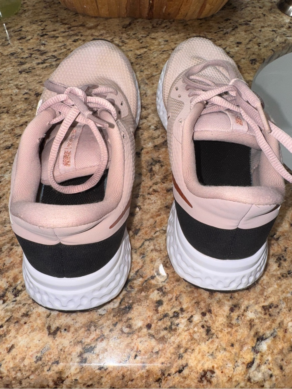 Nike Women's Pink and Black React-Style Running Sneakers. Size 7.5 - Picture 5 of 7